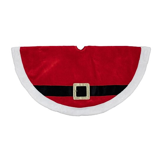 Northlight 48" Velveteen Santa Claus Belt Buckle Indoor Tree Skirt