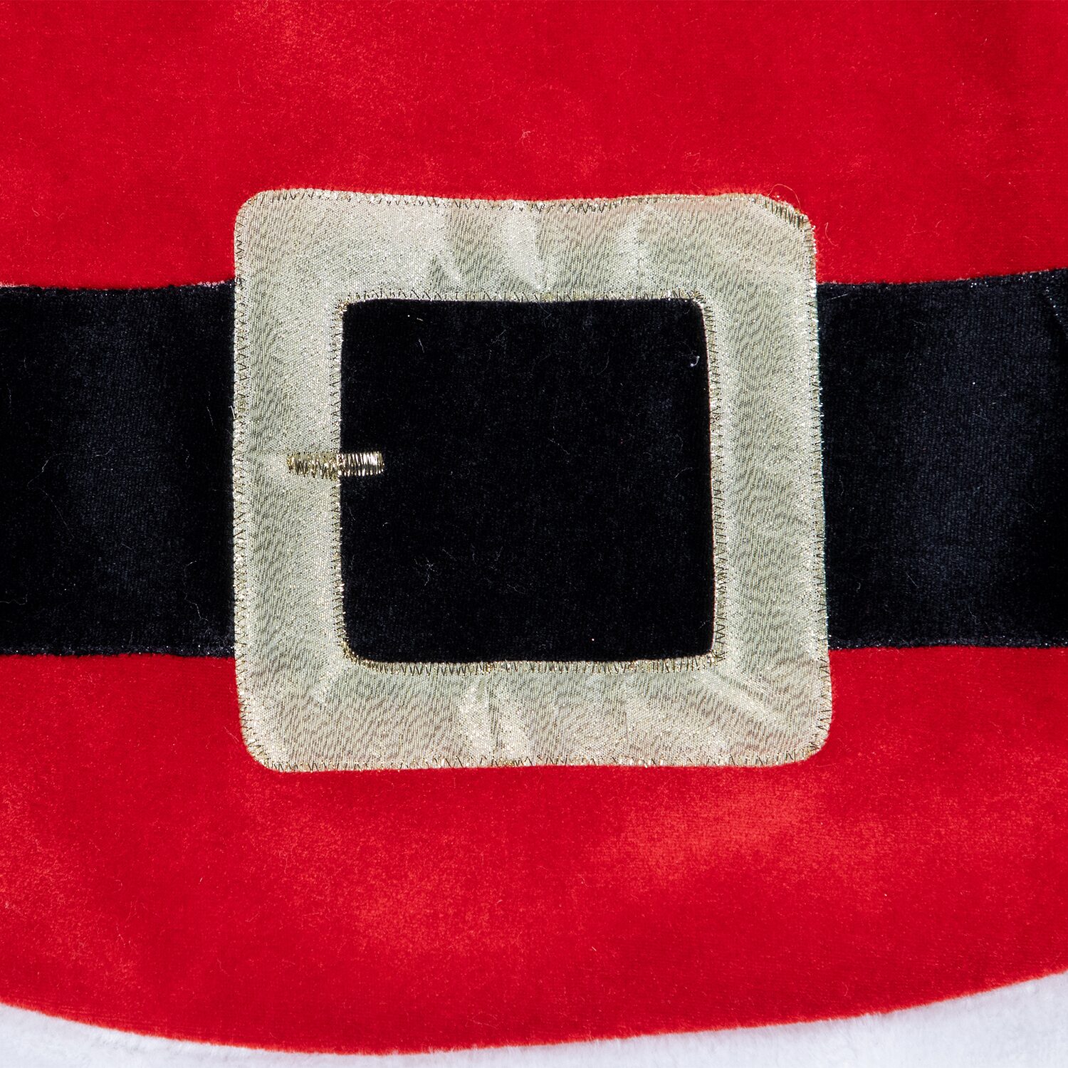 Northlight 48" Velveteen Santa Claus Belt Buckle Indoor Tree Skirt