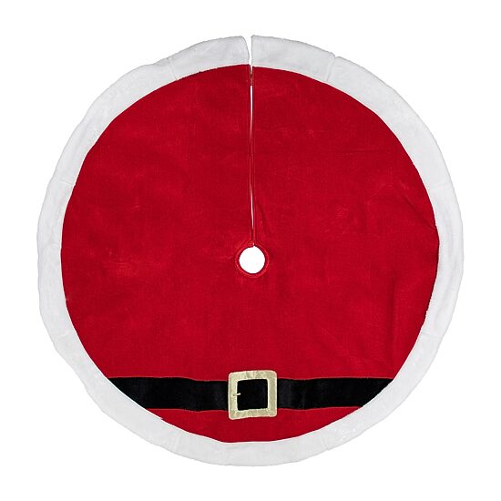 Northlight 48" Velveteen Santa Claus Belt Buckle Indoor Tree Skirt