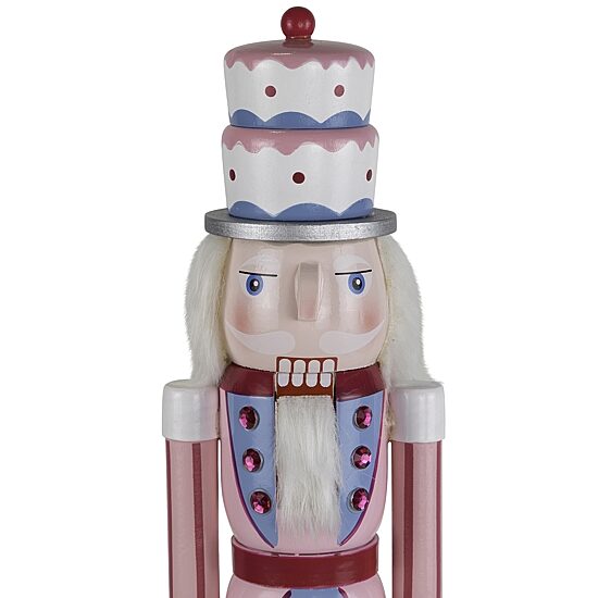 Northlight 15" Cake King Wood Christmas Nutcracker