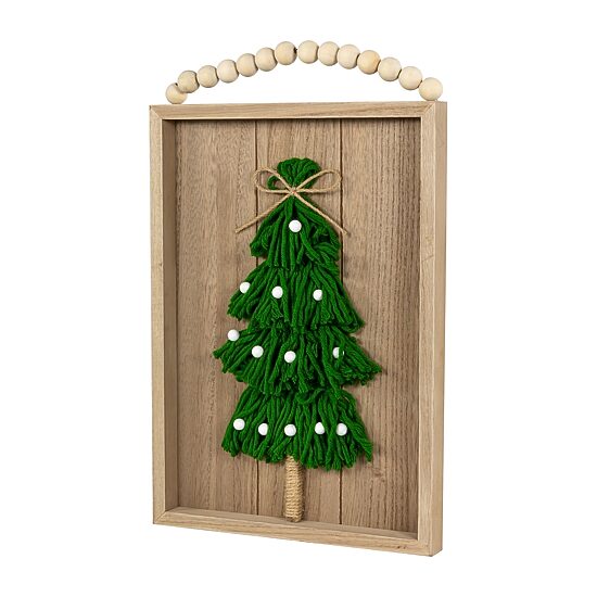 Northlight 14" Knitted Wooden Framed Wall Sign