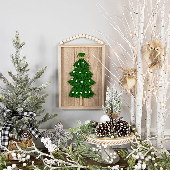 Northlight 14" Knitted Wooden Framed Wall Sign