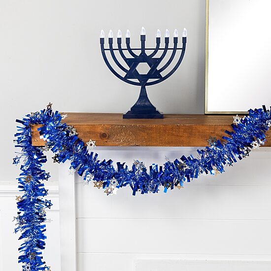 Northlight 50ft Star Of David Tinsel Christmas Indoor Garland