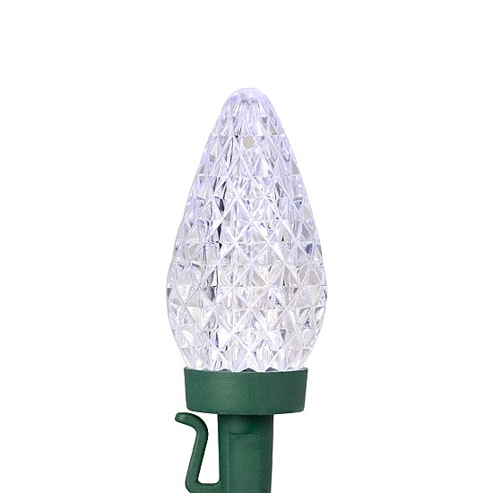 Northlight 67ft 100ct Pure White Faceted Led C9 String Lights