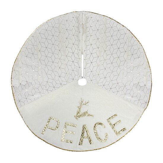 Northlight 48" Peace And Reindeer Indoor Tree Skirt