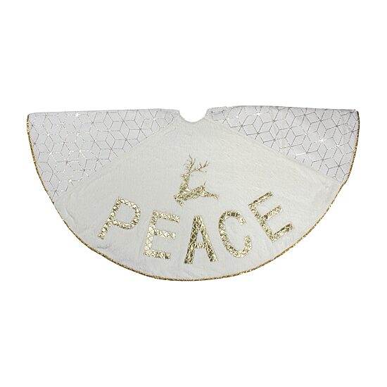 Northlight 48" Peace And Reindeer Indoor Tree Skirt