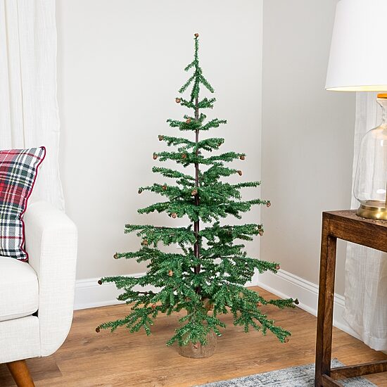 Northlight 4ft Medium With Pine Cones In Burlap Base 4 Foot Pine Christmas Tree