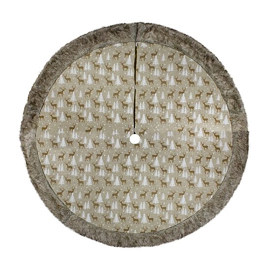 Northlight 48" Knit Deer And Tree Indoor Tree Skirt
