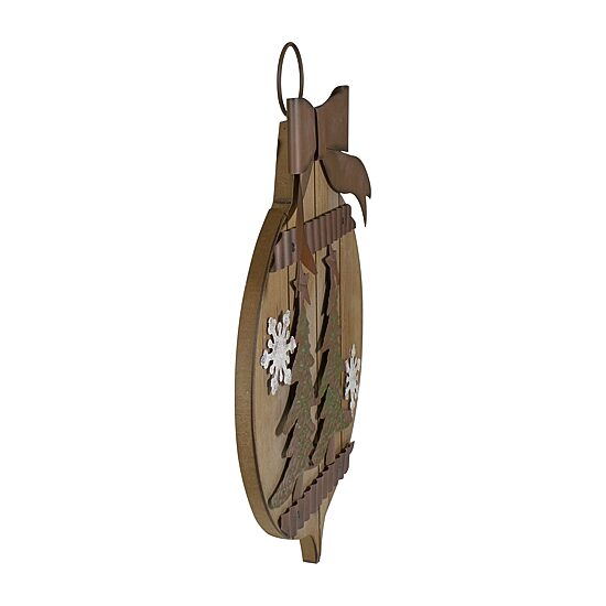Northlight 18" Rustic Trees And Snowflakes Wall Sign