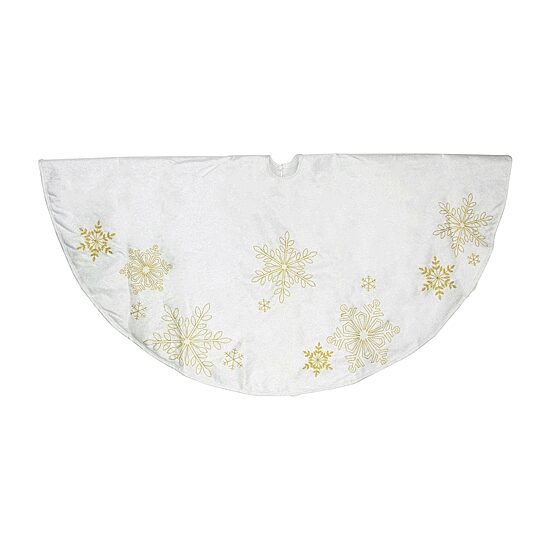 Northlight 48" Embroidered Snowflakes Indoor Tree Skirt
