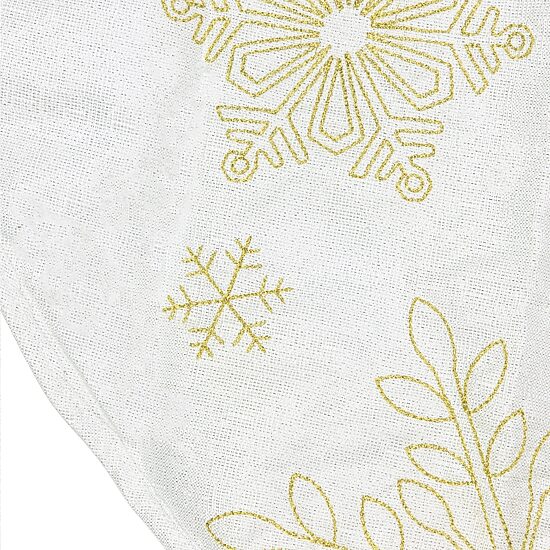 Northlight 48" Embroidered Snowflakes Indoor Tree Skirt
