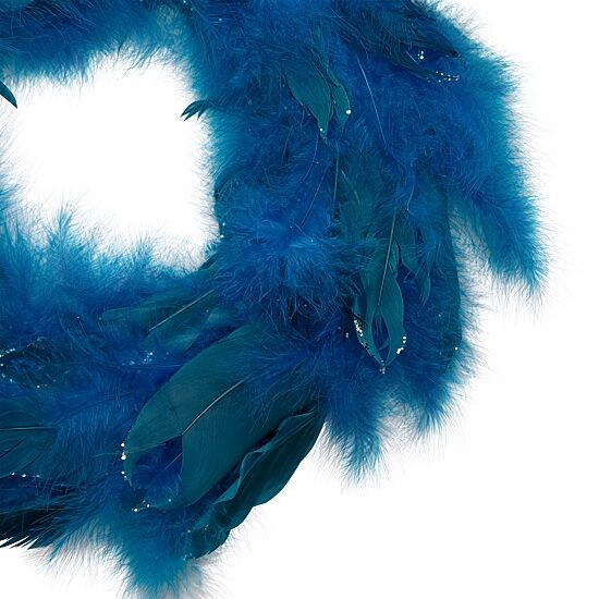 Northlight 15" Two Tone Feathers Glittered Wreath