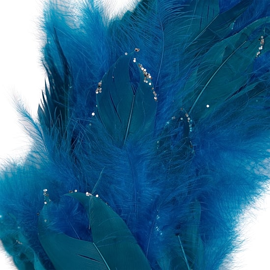 Northlight 15" Two Tone Feathers Glittered Wreath
