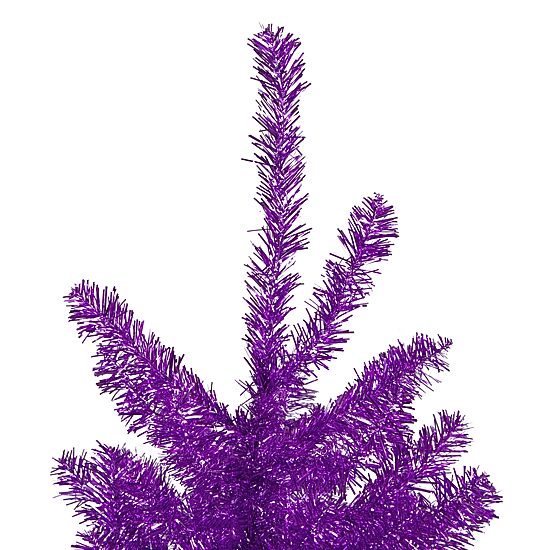 Northlight 7ft Metallic Purple Tinsel 4 1/2 Foot Christmas Tree