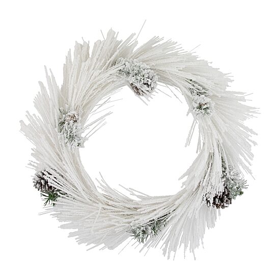 Northlight 24" Flocked Artificial With Pine Cones Wreath