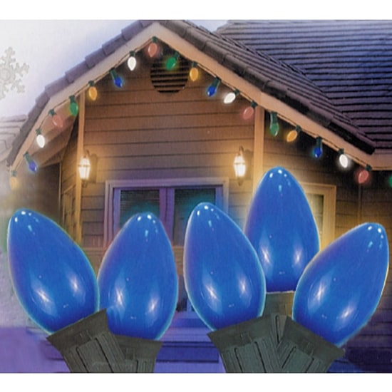 Northlight 24ft 25ct Blue Opaque C7 String Lights
