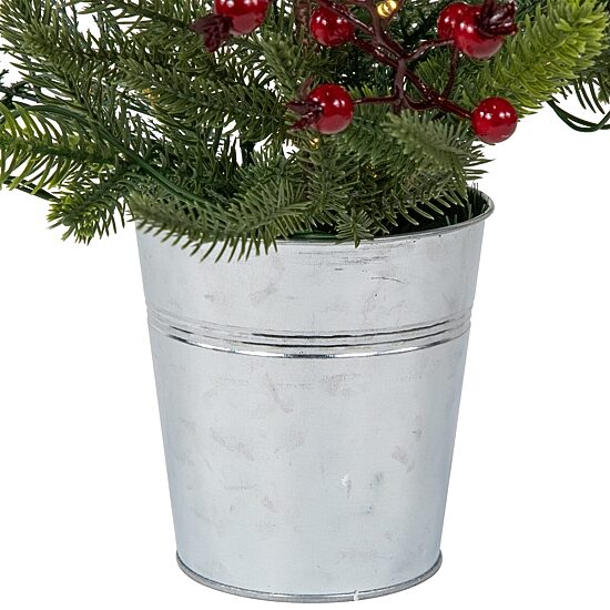 Northlight 2ft Pre Lit Led Mixed Pine With Berries And Cardinals 2 Foot Pine Christmas Tree
