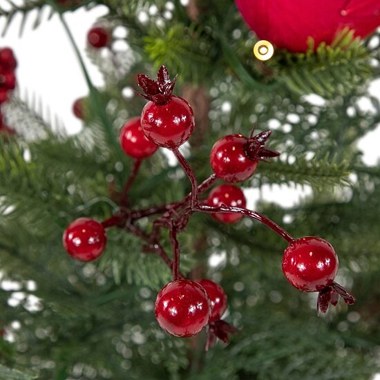 Northlight 2ft Pre Lit Led Mixed Pine With Berries And Cardinals 2 Foot Pine Christmas Tree