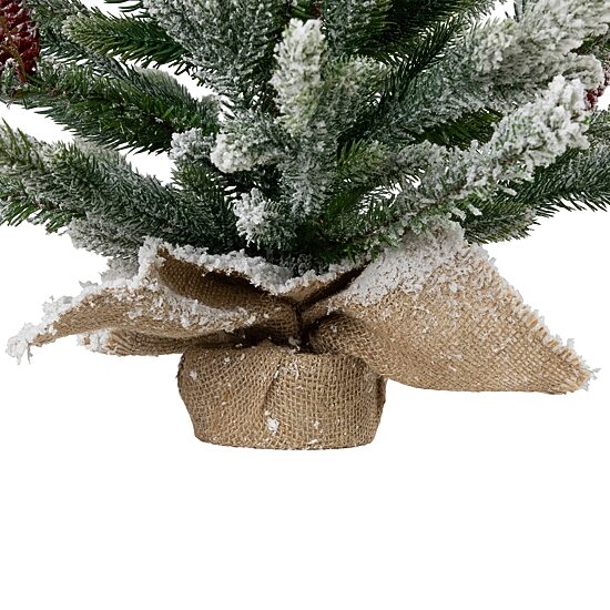 Northlight 25" Potted Flocked Mini Fir Pine 2 Foot Flocked Pine Christmas Tree