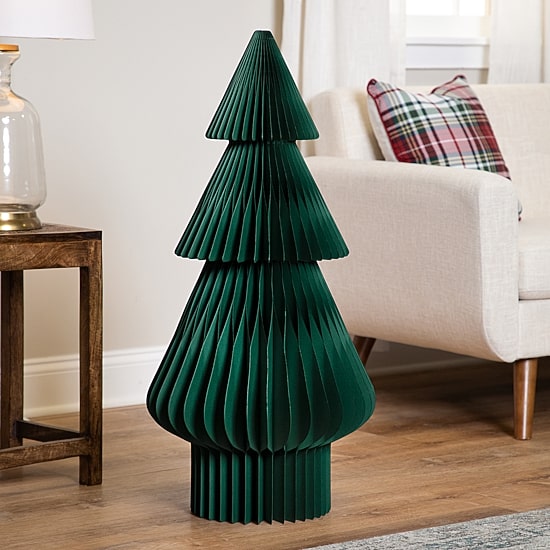 Northlight 3ft Accordion Honeycomb Foldable Paper 3 Foot Christmas Tree