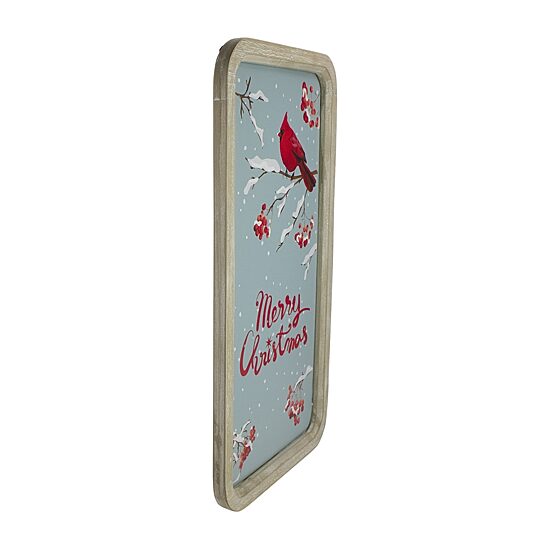 Northlight 26" Wood Framed With Red Cardinal Wood Wall Art