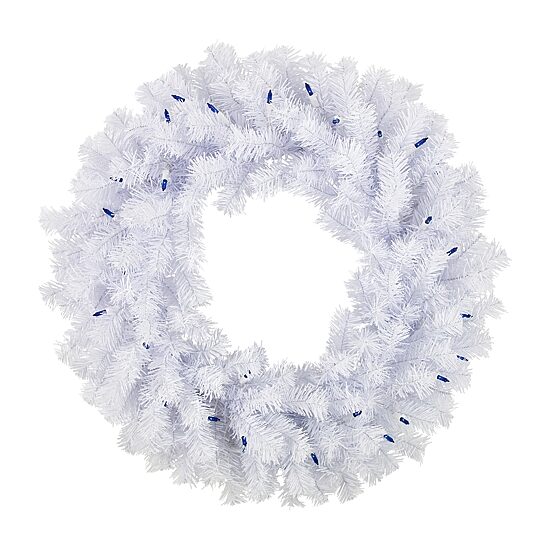 Northlight 24" Pre Lit Geneva Spruce Artificial Wreath