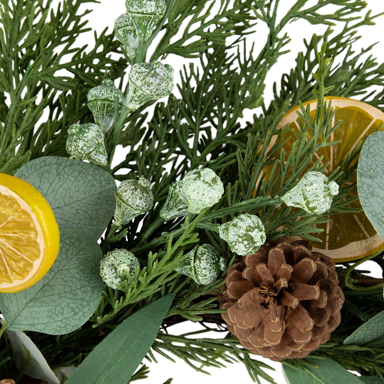 Northlight 22" Cypress Lemon And Eucalyptus Wreath