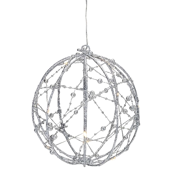 Northlight 8" Led Lighted Wired Hanging Ball String Lights