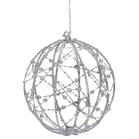 Northlight 8" Led Lighted Wired Hanging Ball String Lights