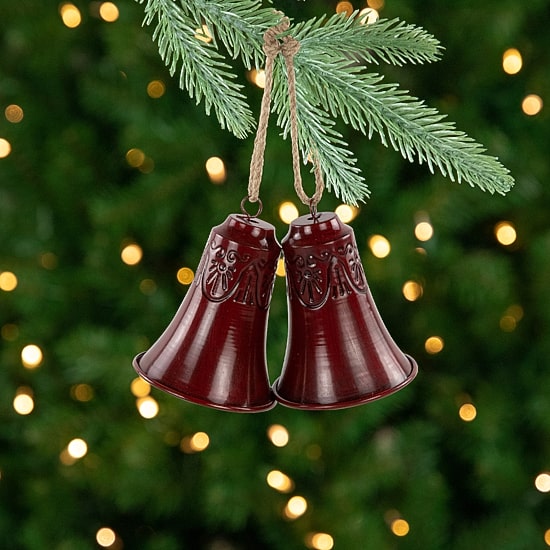 Northlight 6" Embossed Bell Christmas Ornament