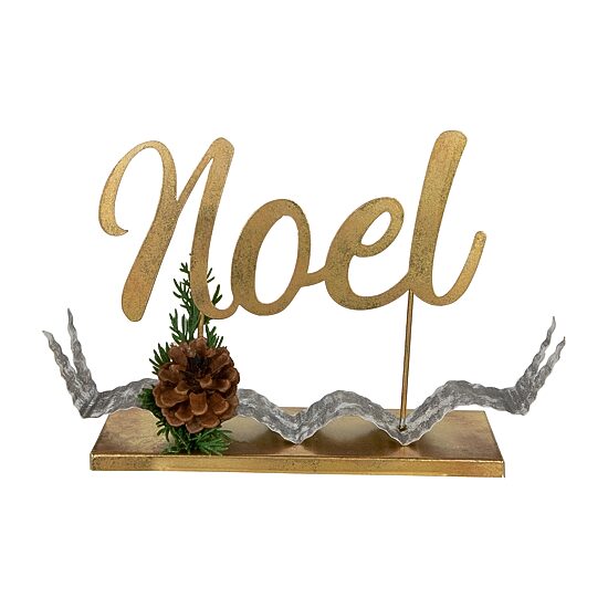 Northlight 11" Pine Foliage And Pine Cone "Noel" Christmas Tabletop Decor