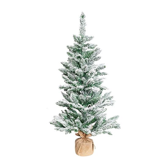 Northlight 3ft Frosted Pine In Burlap Base 3 1/2 Foot Pine Christmas Tree