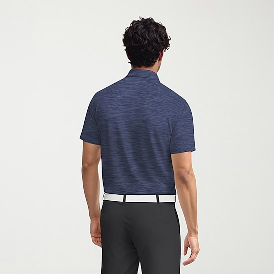 PGA TOUR Airflux Heathered Mens Short Sleeve Polo Shirt