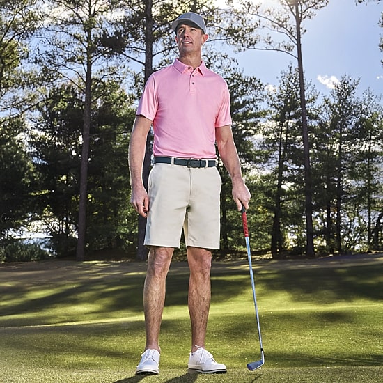 PGA TOUR Mens 9" Mid Rise Moisture Wicking Golf Short