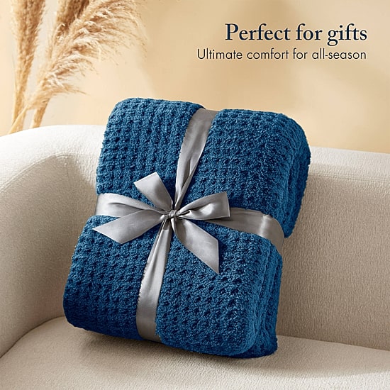 Madison Park Eden Waffle Knit Chenille Throw