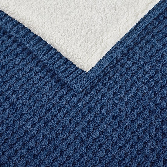 Madison Park Eden Waffle Knit Chenille Throw