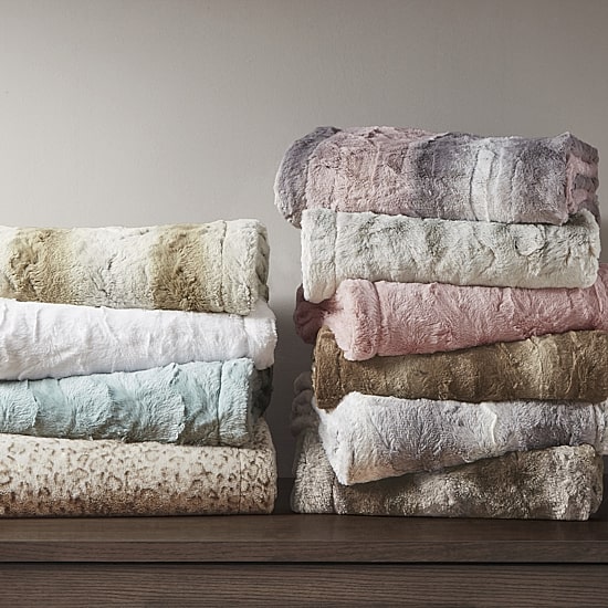 Madison Park Marcelle Faux-Fur Throw