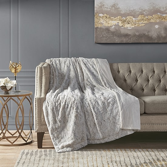 Madison Park Marcelle Faux-Fur Throw