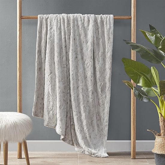 Madison Park Marcelle Faux-Fur Throw