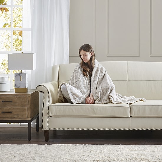 Madison Park Marcelle Faux-Fur Throw