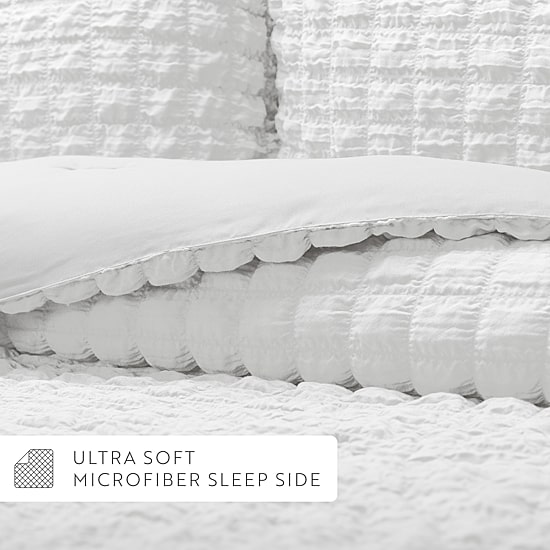 Casual Comfort Textured Seersucker Down Alternative Lightweight Comforter Set