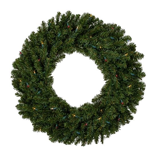 Northlight 30" Prelit Canadian Pine Wreath