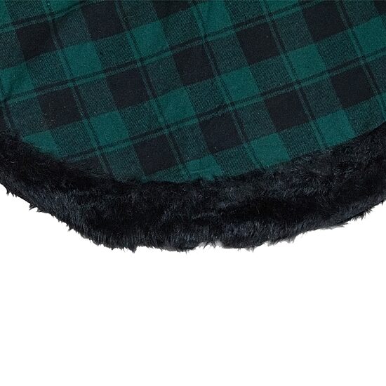 Northlight 48" Plaid With Faux Fur Indoor Tree Skirt