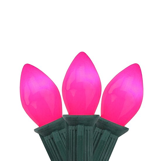 Northlight 24ft 25ct Fuscia Pink Opaque C7 String String Lights
