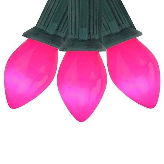 Northlight 24ft 25ct Fuscia Pink Opaque C7 String String Lights