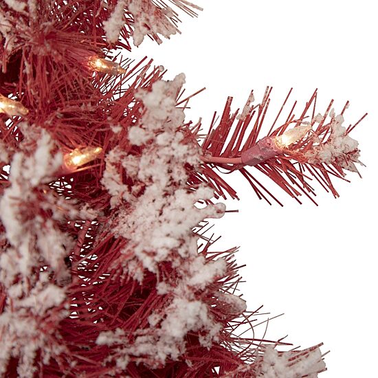 Northlight 24" Pre Lit Flocked Artificial Wreath