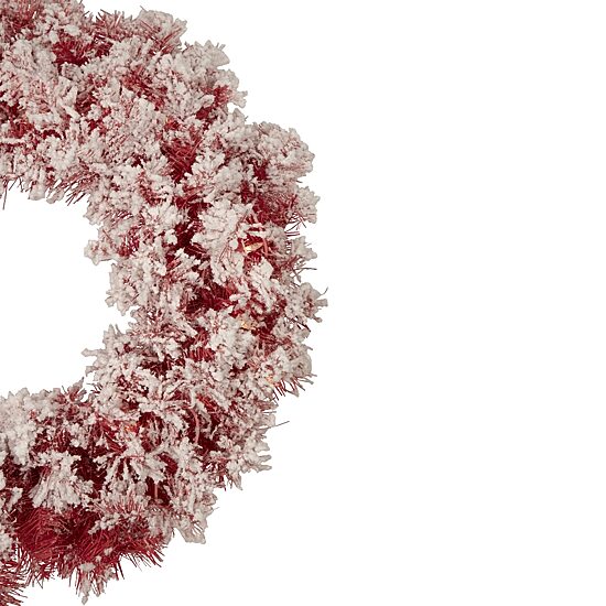 Northlight 24" Pre Lit Flocked Artificial Wreath