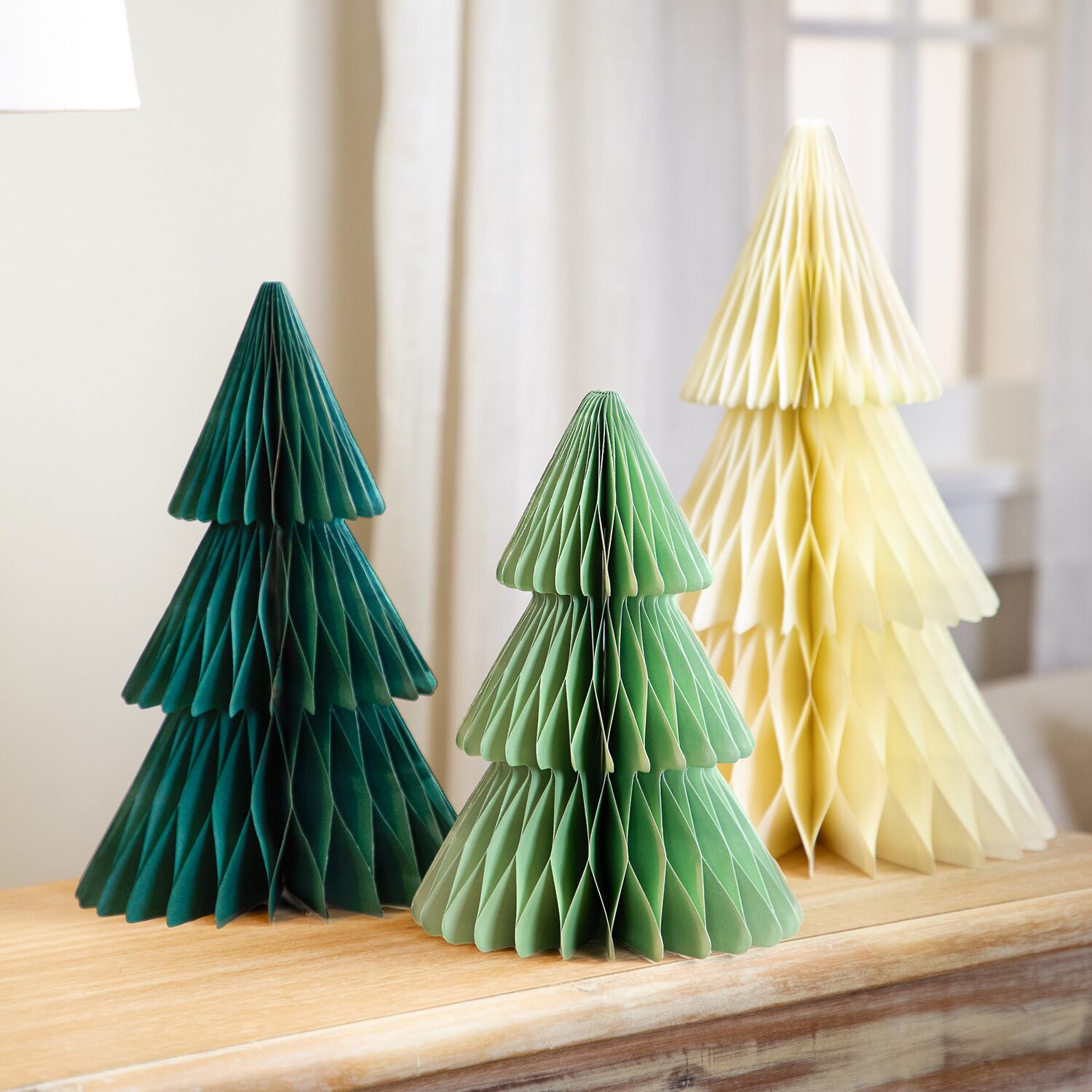 Northlight 15" Accordion Honeycomb Foldable Paper 1 Foot Christmas Tree
