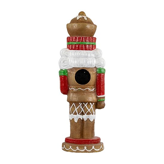 Northlight 26" Led Lighted Gingerbread Ceramic Christmas Nutcracker