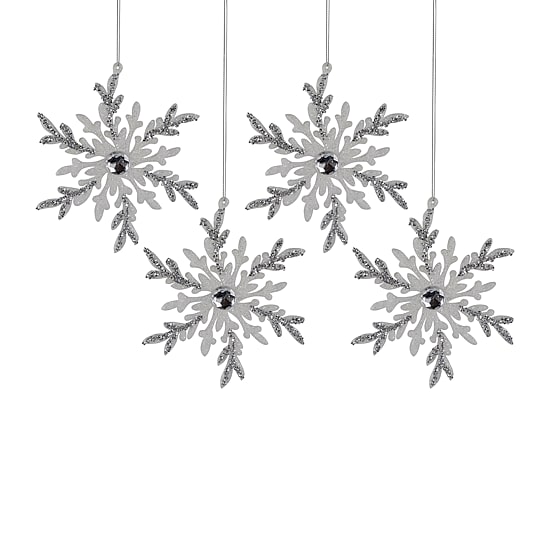 Northlight 6" Glitter Snowflakes Christmas Ornament
